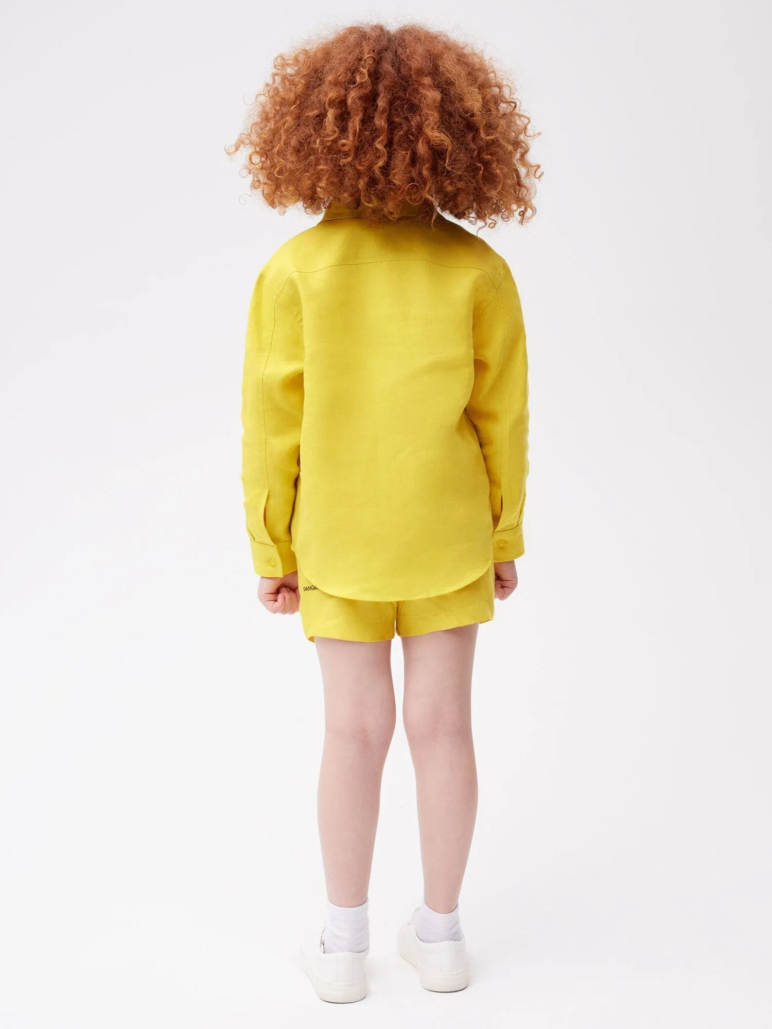 Archive Kids Aloe Linen Shorts—sunshine yellow
