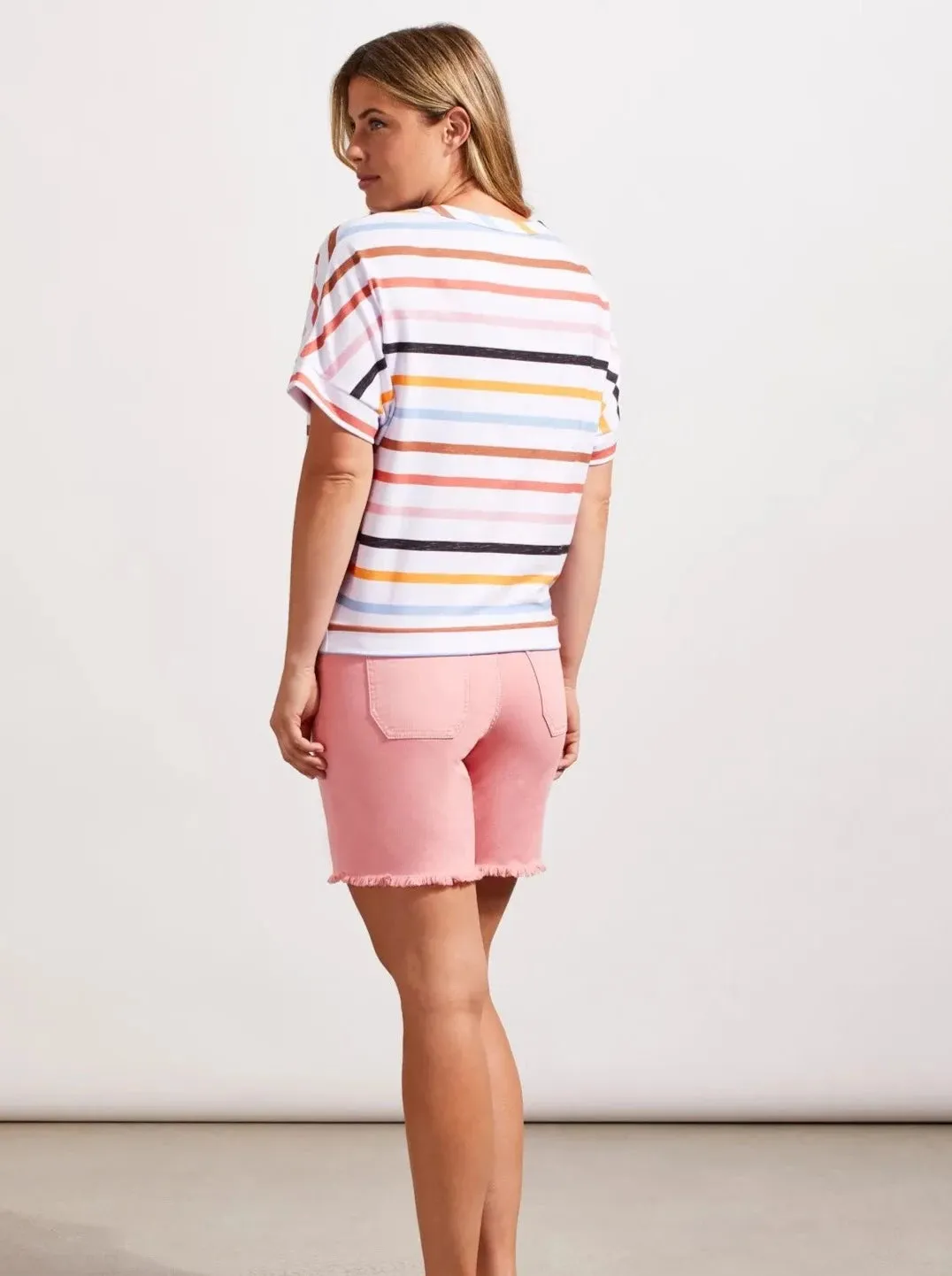 Audrey 5 Pocket Relaxed Short [Pink Monet-7280O]