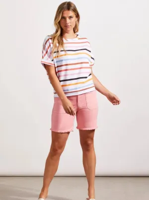 Audrey 5 Pocket Relaxed Short [Pink Monet-7280O]