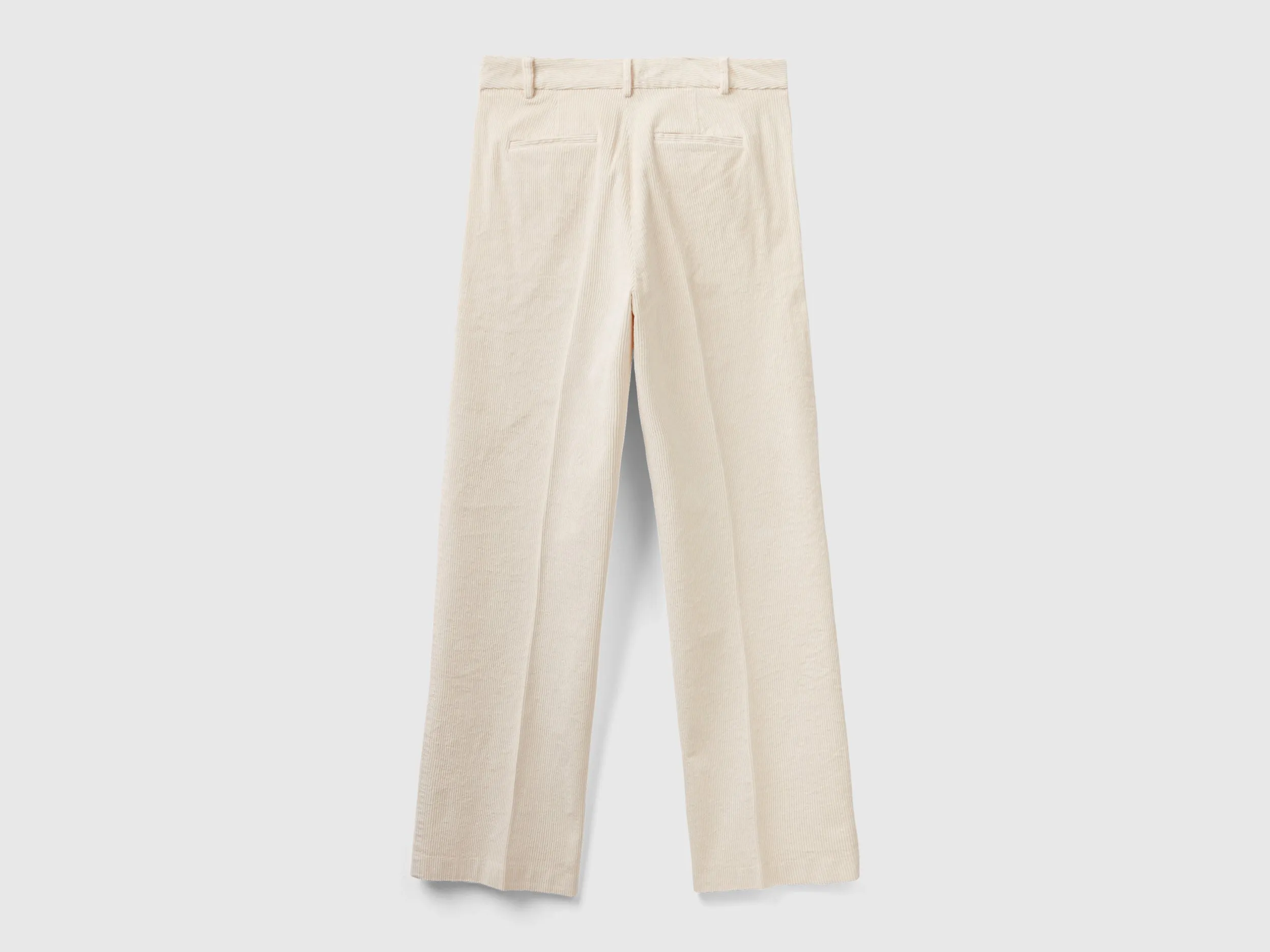 Corduroy Fabric Beige Pants