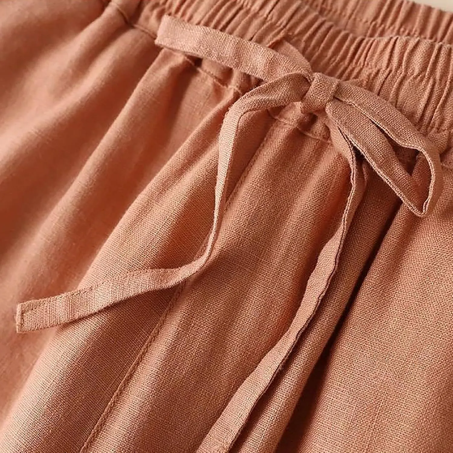 CRNTCEM Loose Fit Beach Pants for Women Stretch Pull On Wide Leg Trousers Lounge Sports Yoga Pants Straight Leg Work Trouser