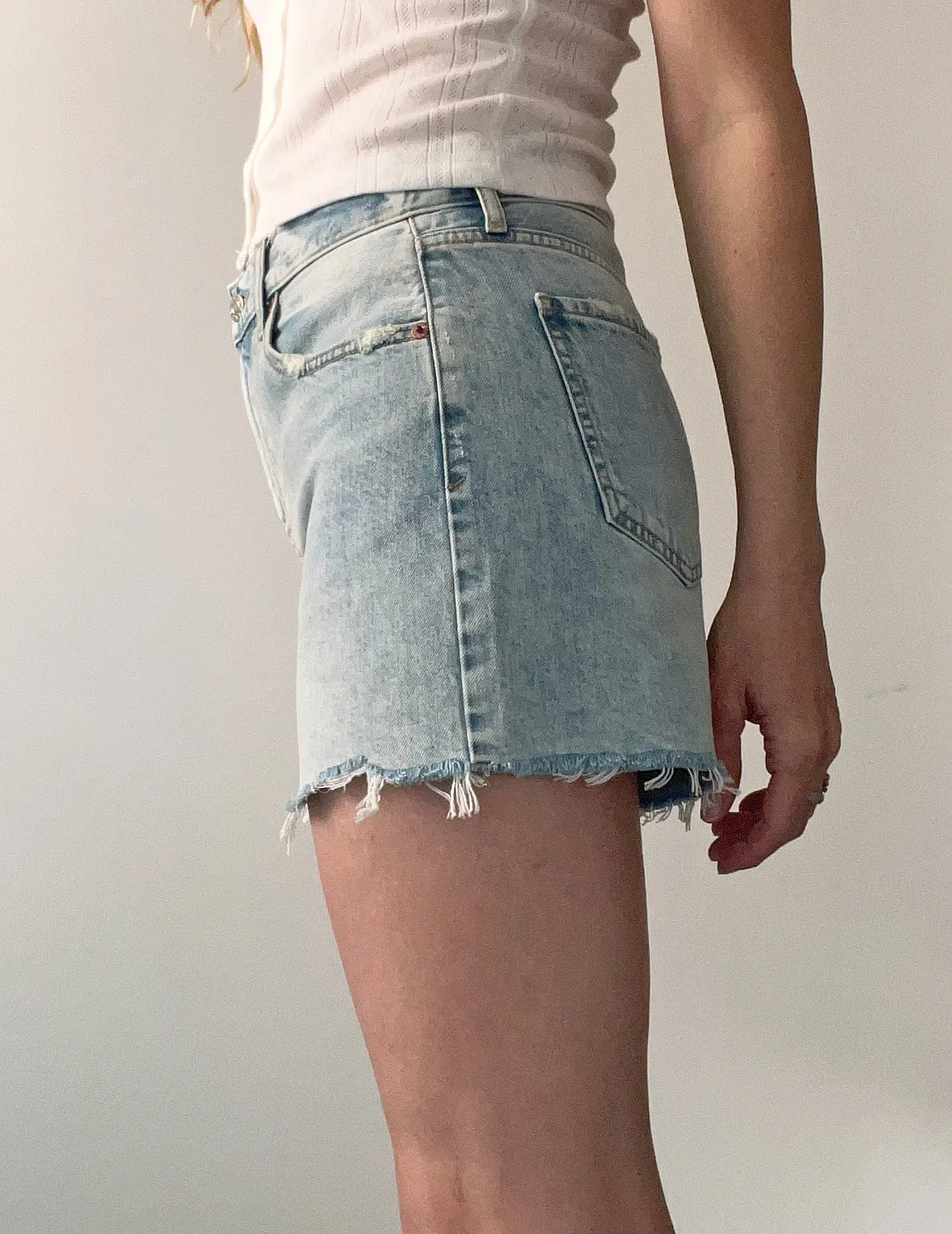 Daze Crossroads Mid-Rise Relaxed Denim Shorts