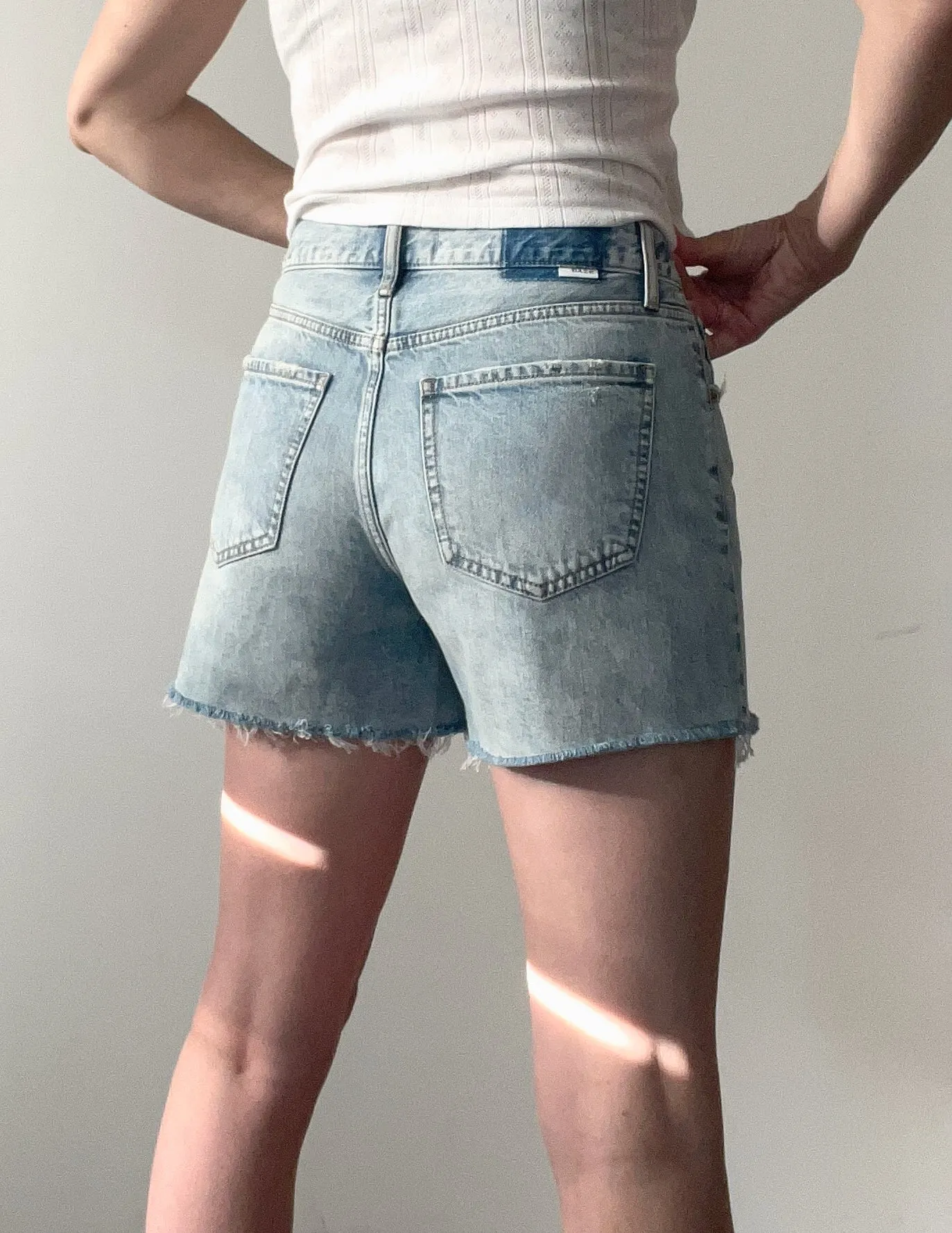 Daze Crossroads Mid-Rise Relaxed Denim Shorts