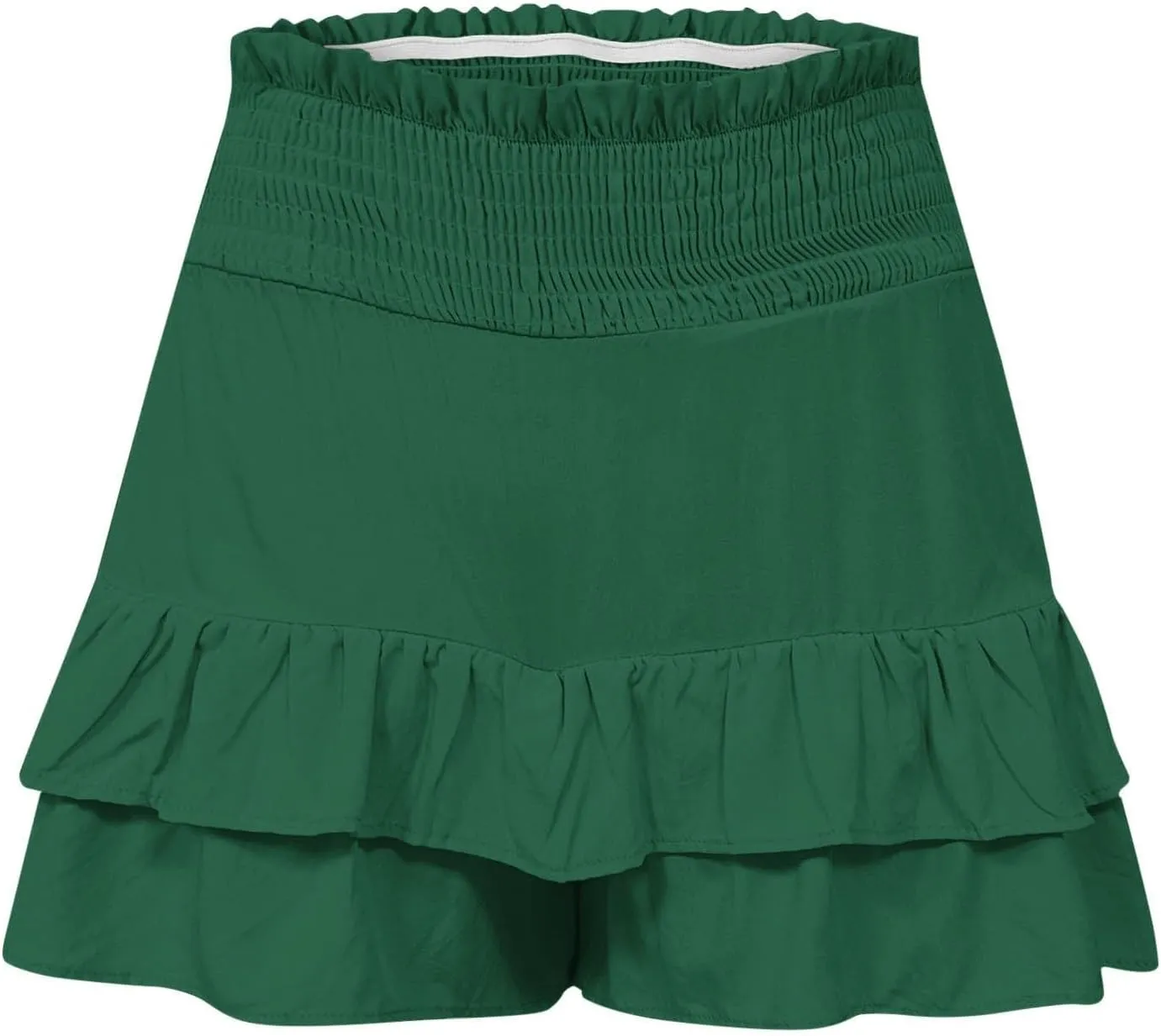 High Waisted Ruffle Shorts for Women Pleated Hem Casual Athletic Culottes Bermuda Shorts 2024 Summer Trendy Clothes