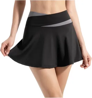 High Waisted Shorts for Women Crossover Tummy Control Biker Shorts Skorts Skirts Workout Yoga Pants Running