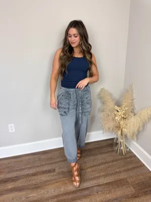 Keating Printed Pants | Denim