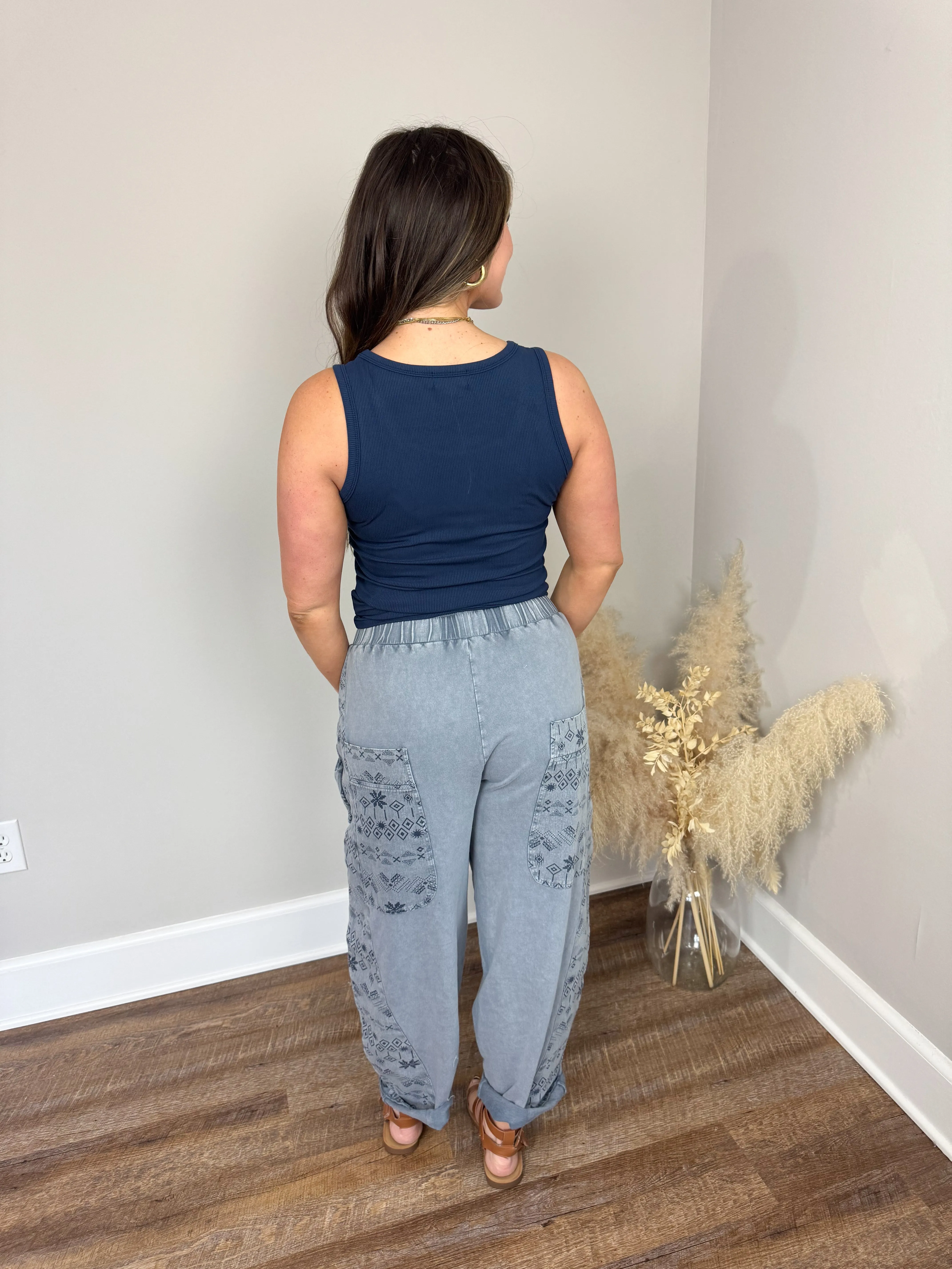 Keating Printed Pants | Denim
