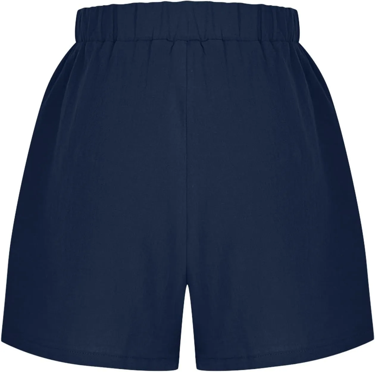 Linen Shorts for Women Summer Casual High Waisted Trousers Lightweight Drawstring Beach Loose Shorts with Pockets