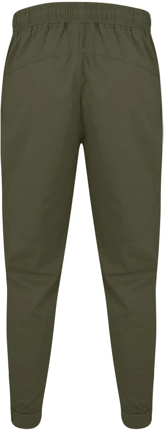 Mens Casual Cargo Pants Casual Elastic Waist Drawstring Trousers Slim Fit Cinch Bottom Tapered Sweatpants for Men