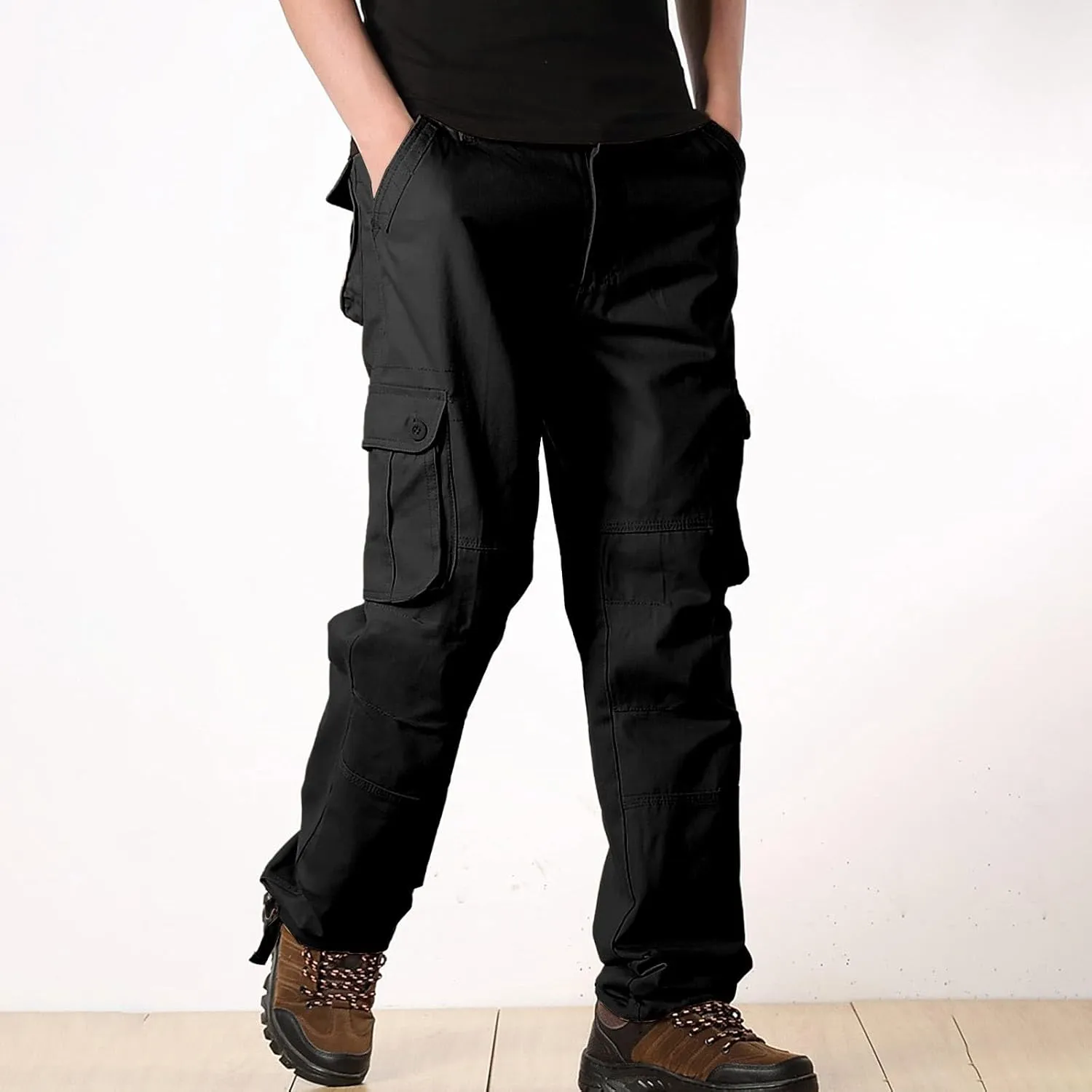Men's Joggers Pants Lightweight Cargo Pants for Mens Fleece Cargo Pants Lined Track Pants Men Man Sports Sweat