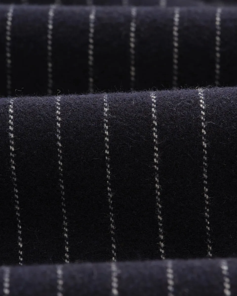 Modestique london| Navy Pinstripe Wool Trousers