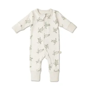 Organic 2-Way Zip Romper - Turtles by Makemake Organics