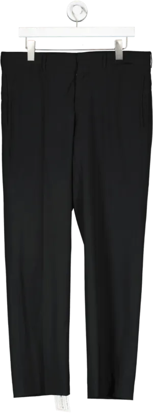 Prada Black 100% Virgin Wool Trousers W36