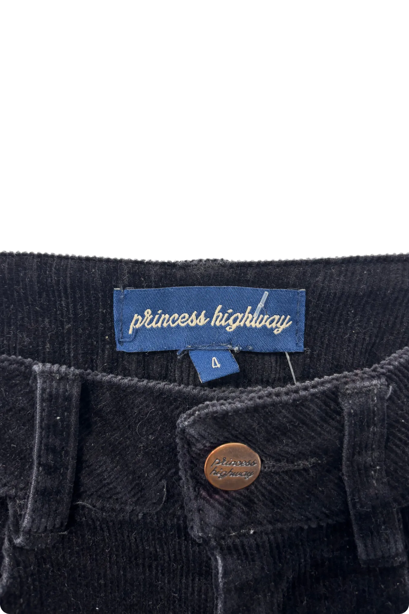 Princess highway black corduroy pants, 4