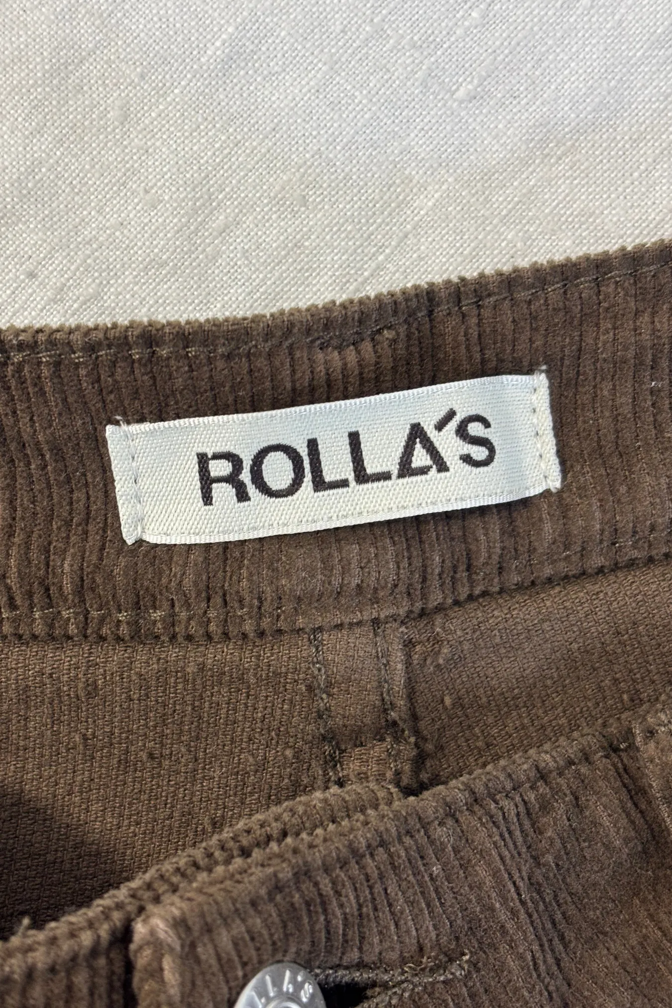 Rolla's Eastcoast flare nutmeg corduroy pants, 10