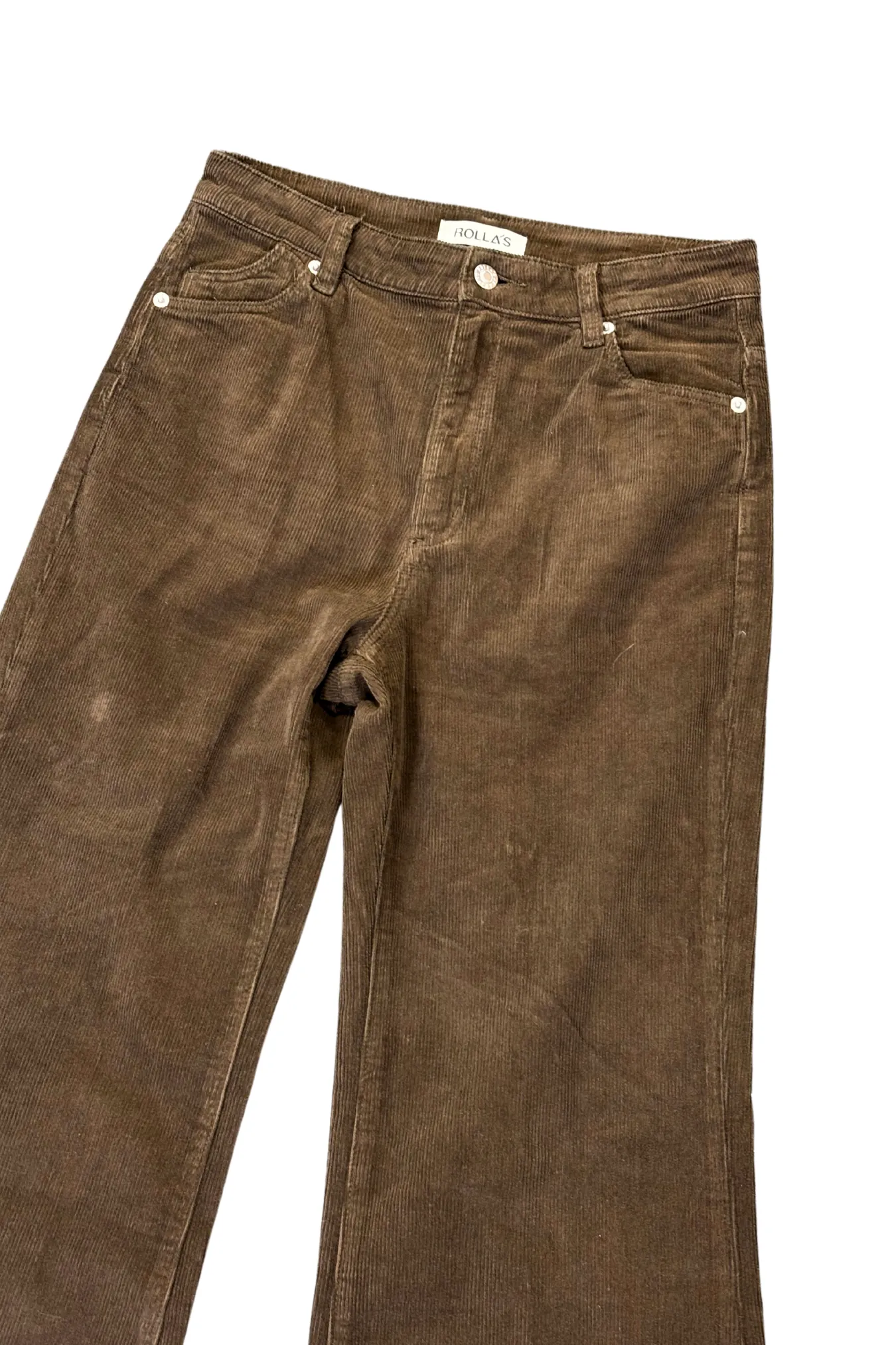 Rolla's Eastcoast flare nutmeg corduroy pants, 10