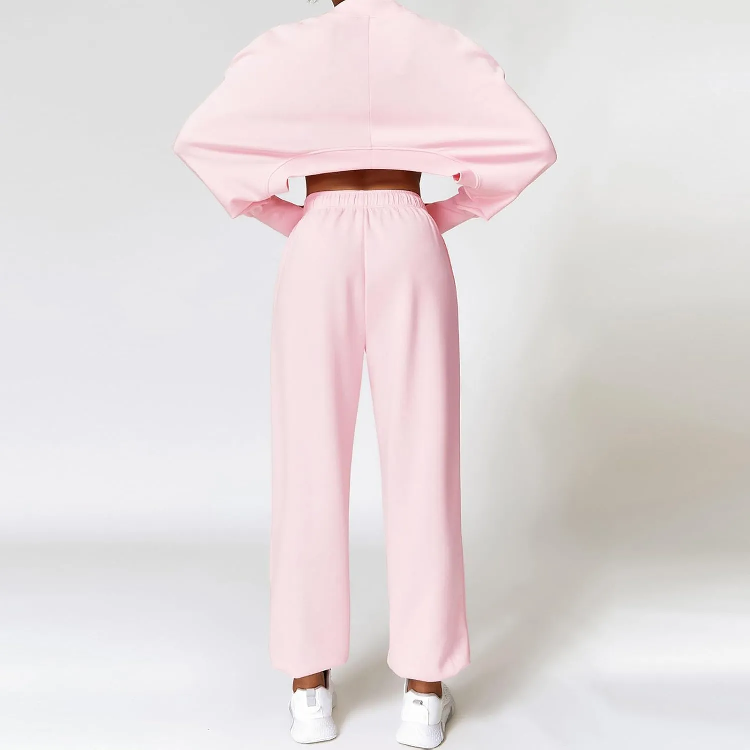 Sunwittafy Women's High Waist Sweatpants Lined Fleece Joggers with Pockets Lounge Athletic Workout Sweat Pants Trousers