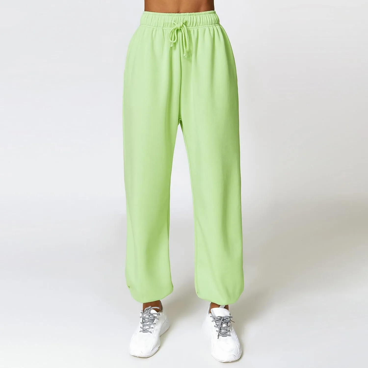Sunwittafy Women's High Waist Sweatpants Lined Fleece Joggers with Pockets Lounge Athletic Workout Sweat Pants Trousers