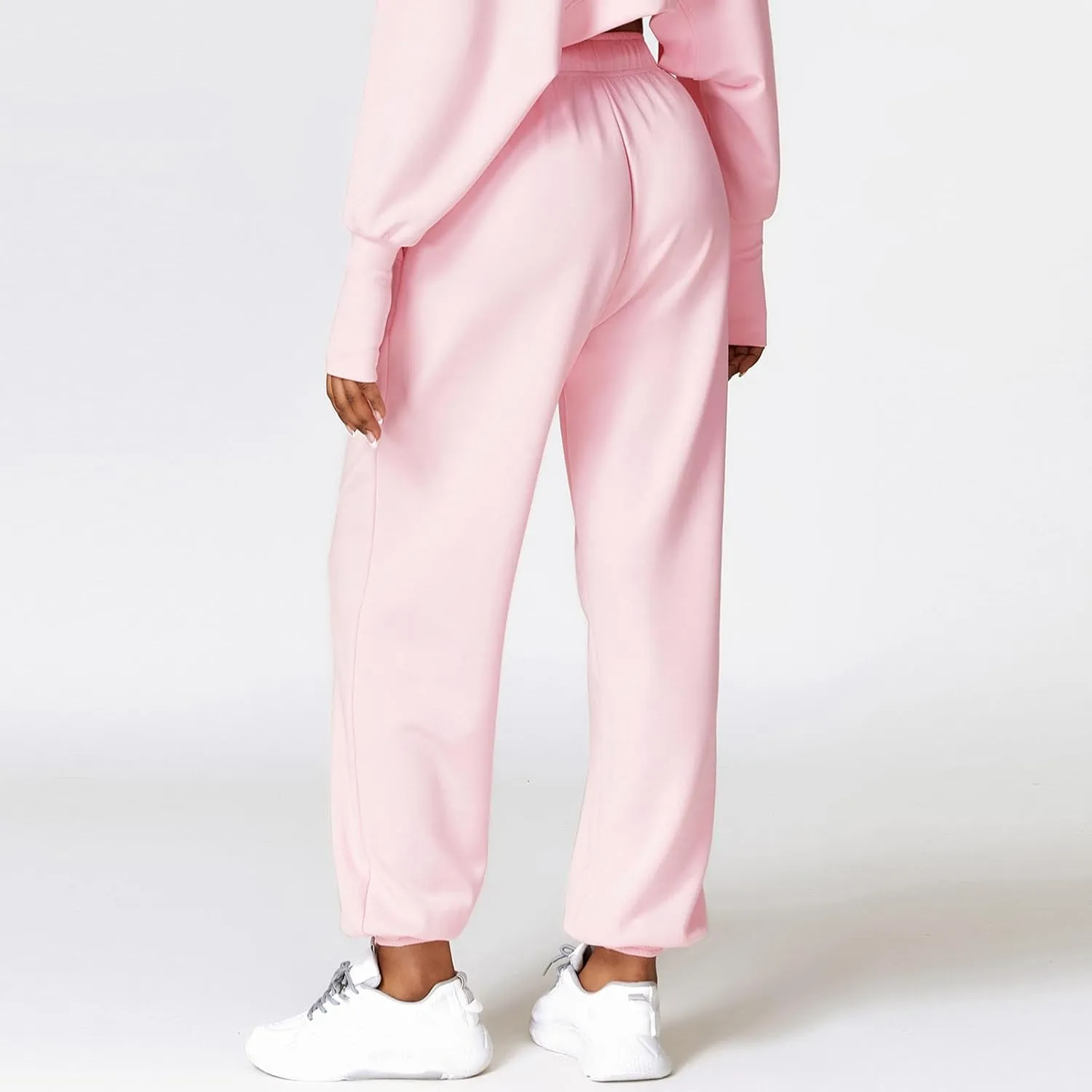 Sunwittafy Women's High Waist Sweatpants Lined Fleece Joggers with Pockets Lounge Athletic Workout Sweat Pants Trousers