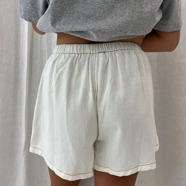 White Denim Shorts