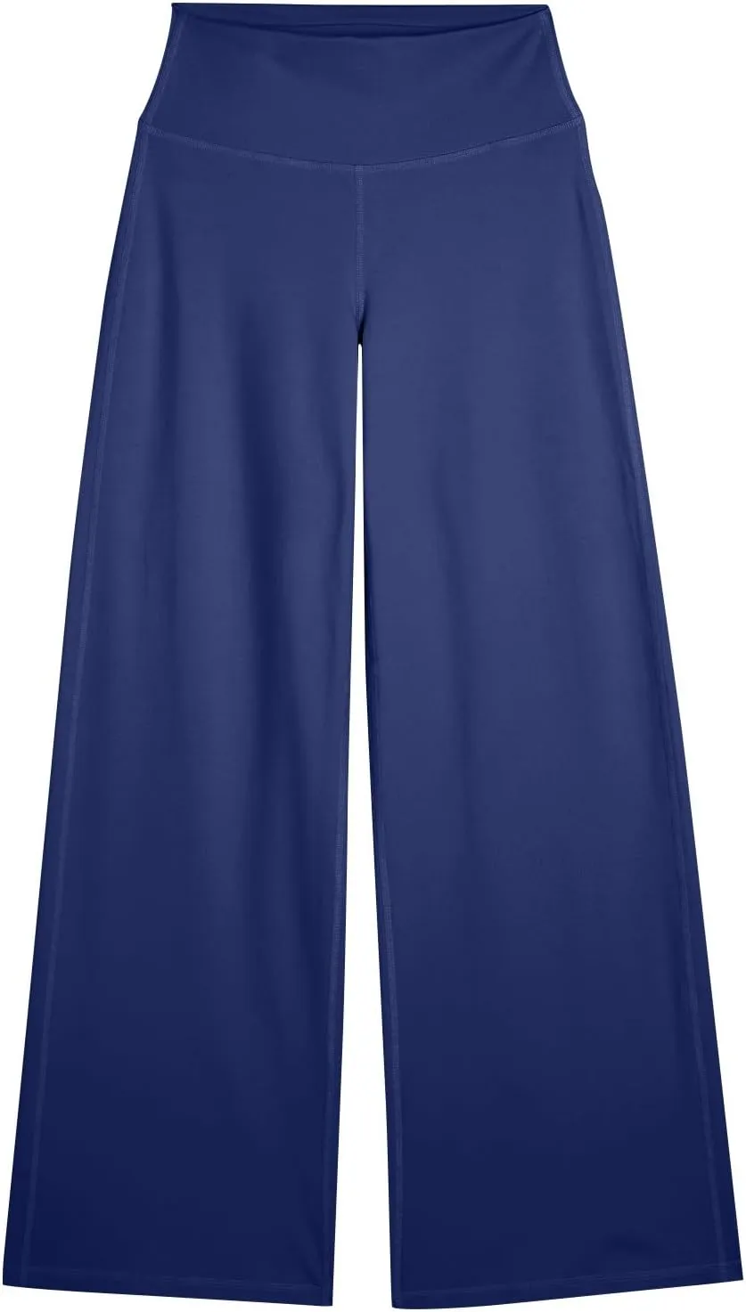 Wide Leg Yoga Pants for Woman Stretch High Waist Workout Palazzo Pants Comfy Loose Lounge Casual Trousers with Pocket