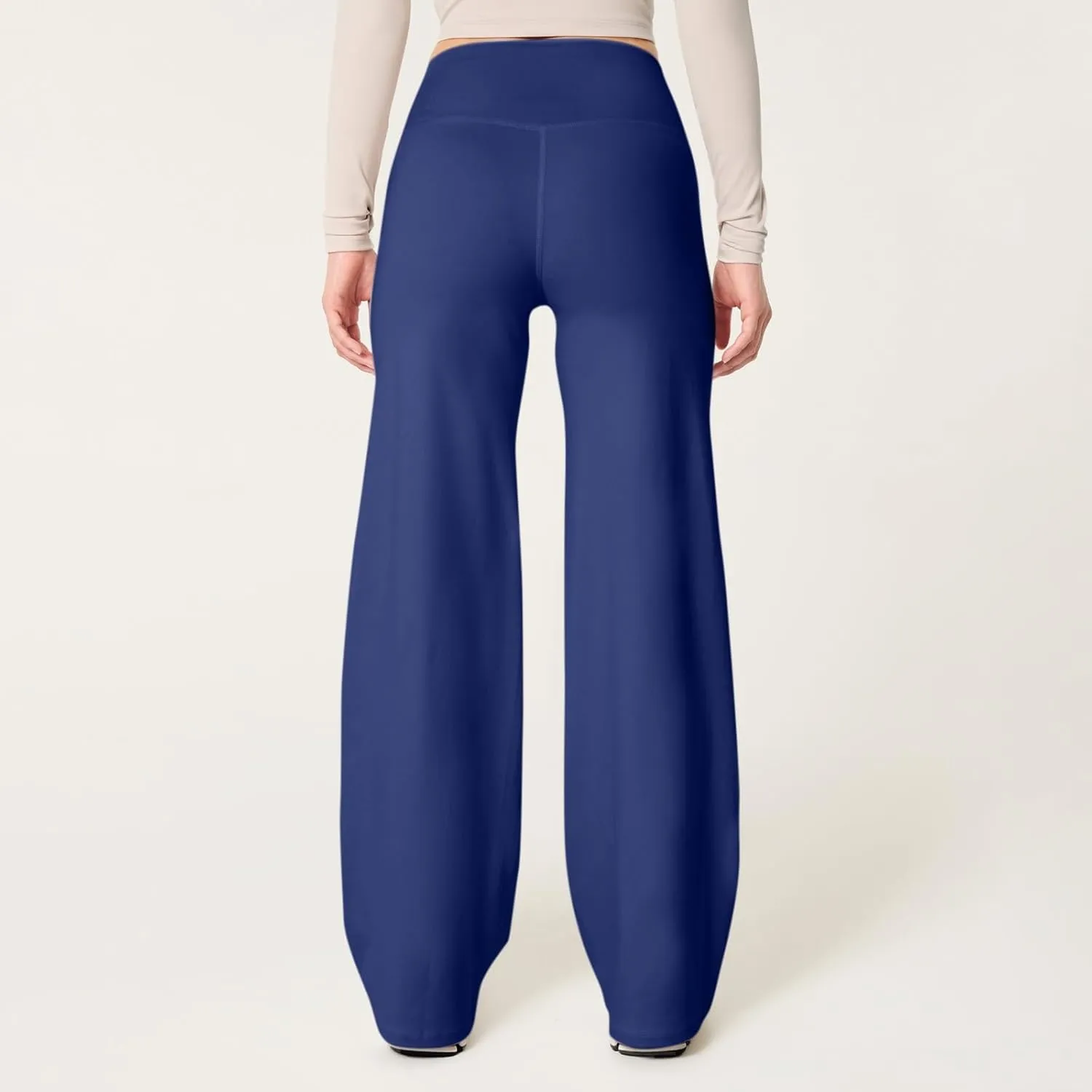 Wide Leg Yoga Pants for Woman Stretch High Waist Workout Palazzo Pants Comfy Loose Lounge Casual Trousers with Pocket