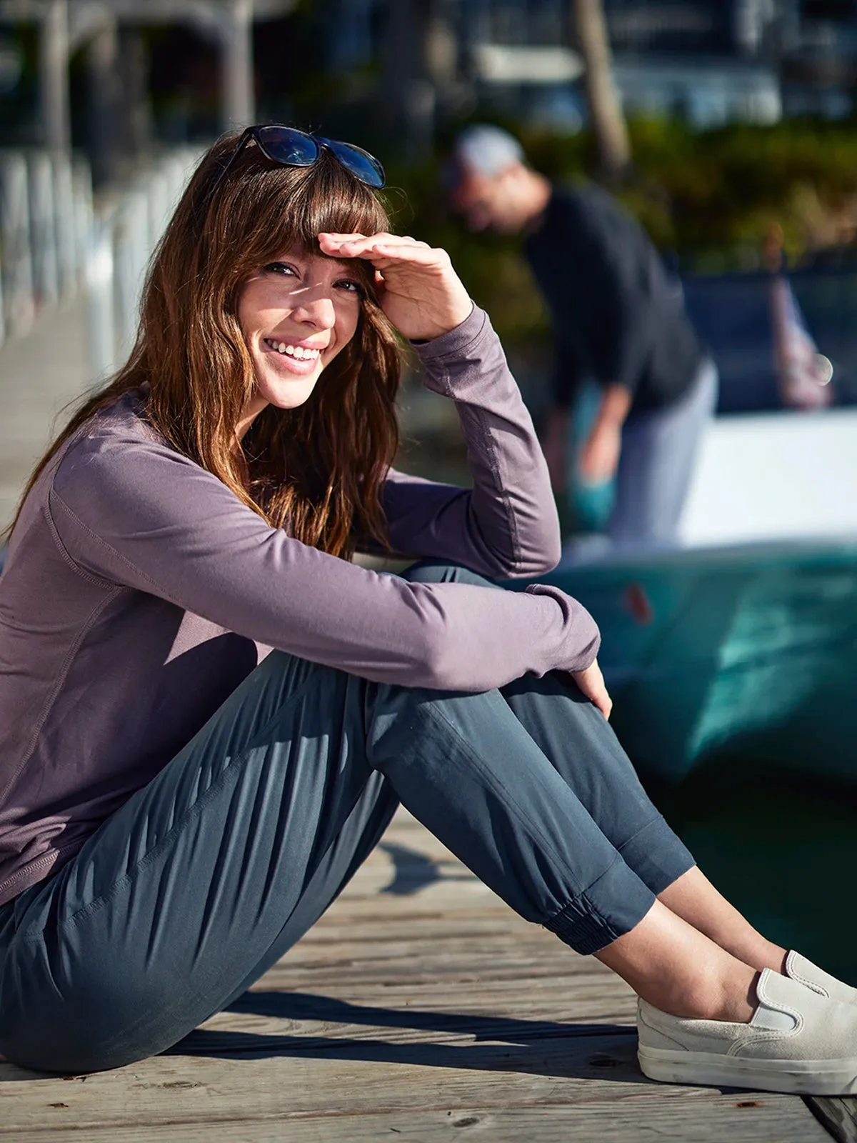 Women's Bamboo-Lined Pull-On Breeze Jogger - Blue Dusk II